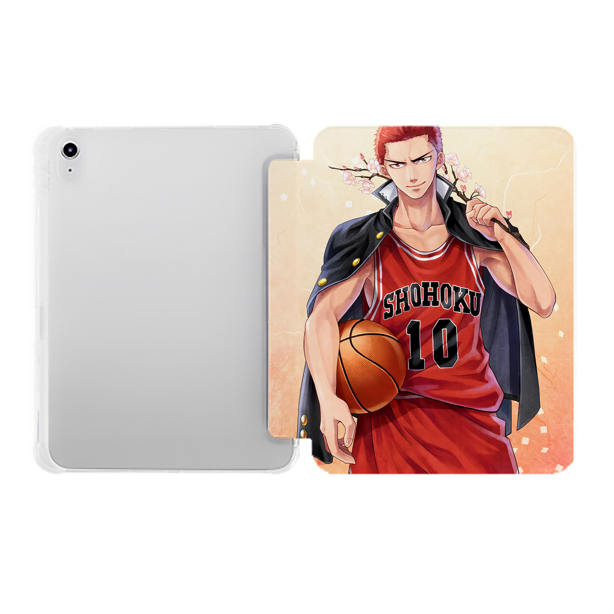 （画像用） SLAM DUNK／スラムダンク IPad ケース ペン収納付き 三つ折りスタンド PUレザー×シリコン 対応機種9.5/10.5/10.9インチ